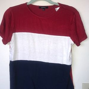 red white and blue tee